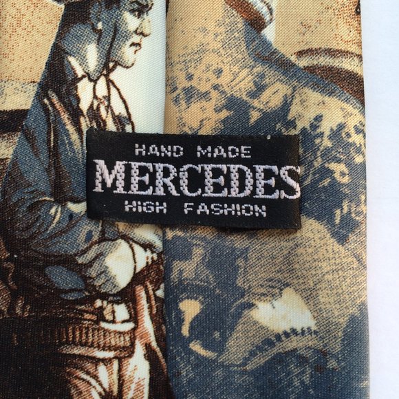 Mercedes Humphrey Bogart The Oklahoma Kid Mens Silk Tie Hand Made Western Cowboy - Picture 5 of 7